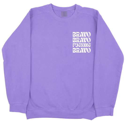 Bravo Bravo Fucking Bravo CC Sweatshirt - Violet
