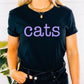 Cats Tee - Black