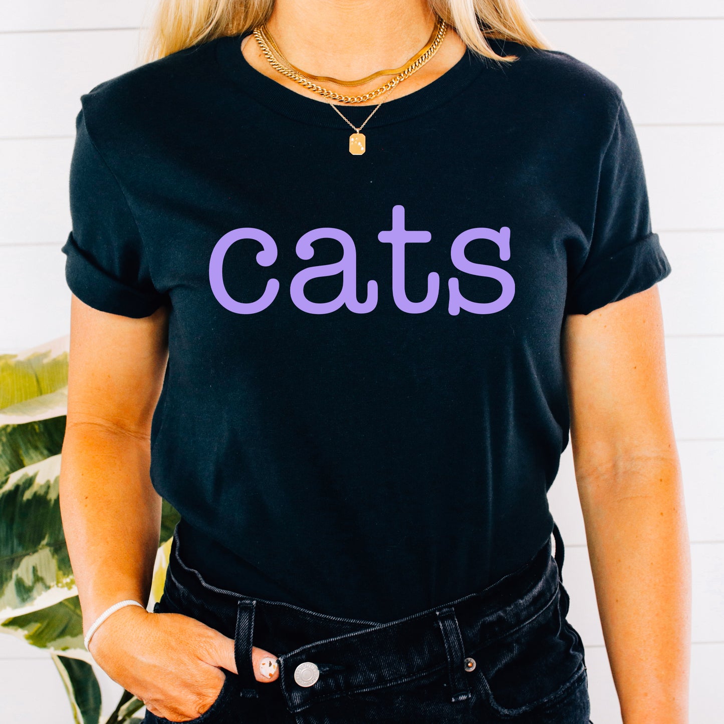 Cats Tee - Black