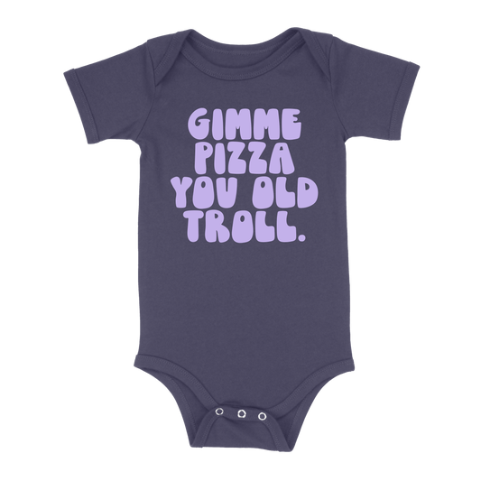 Gimme Pizza You Old Troll Baby - Navy