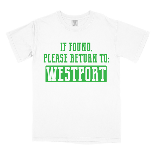 If Found, Please Return to Westport CC Tee | White