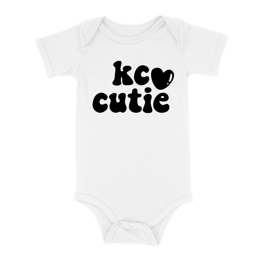 KC Cutie Baby One Piece | White Black