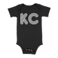 KC Outline Baby One Piece | Black
