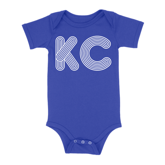 KC Outline Baby One Piece | Blue