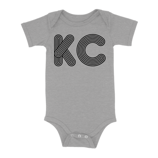 KC Outline Baby One Piece | Grey