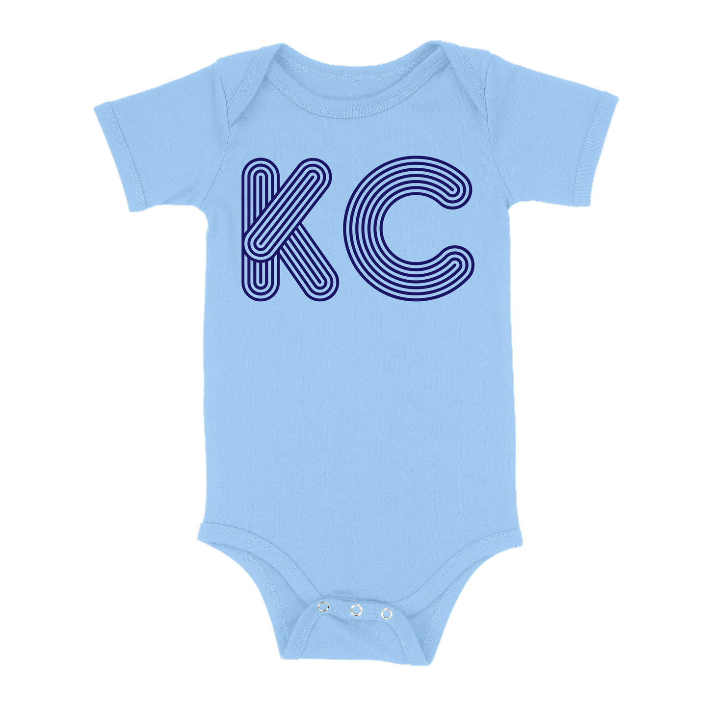 KC Outline Baby One Piece | Light Blue