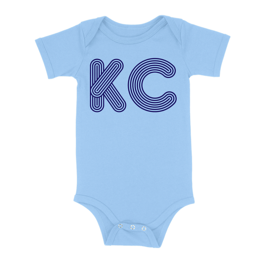 KC Outline Baby One Piece | Light Blue