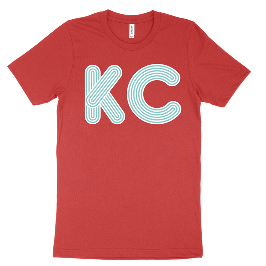 KC Outline Tee - Red Teal
