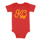 KC Script Baby One Piece | Red