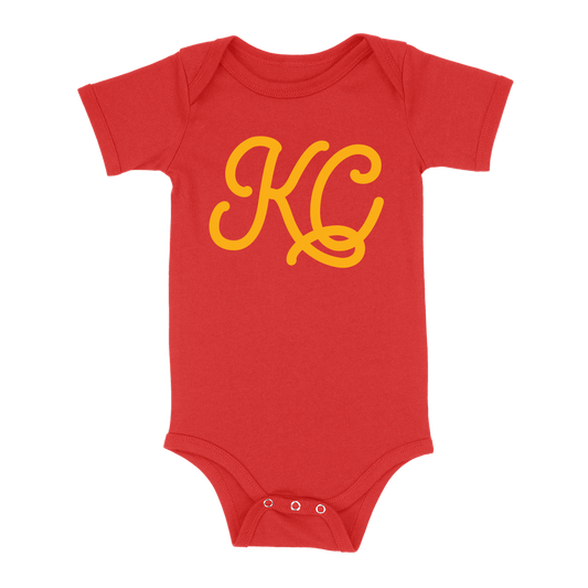 KC Script Baby One Piece | Red