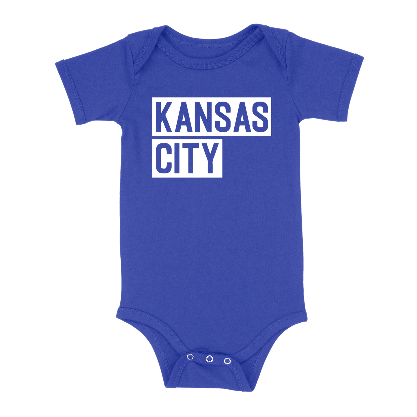 Kansas City Block Baby One Piece | Blue