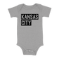 Kansas City Block Baby One Piece | Grey