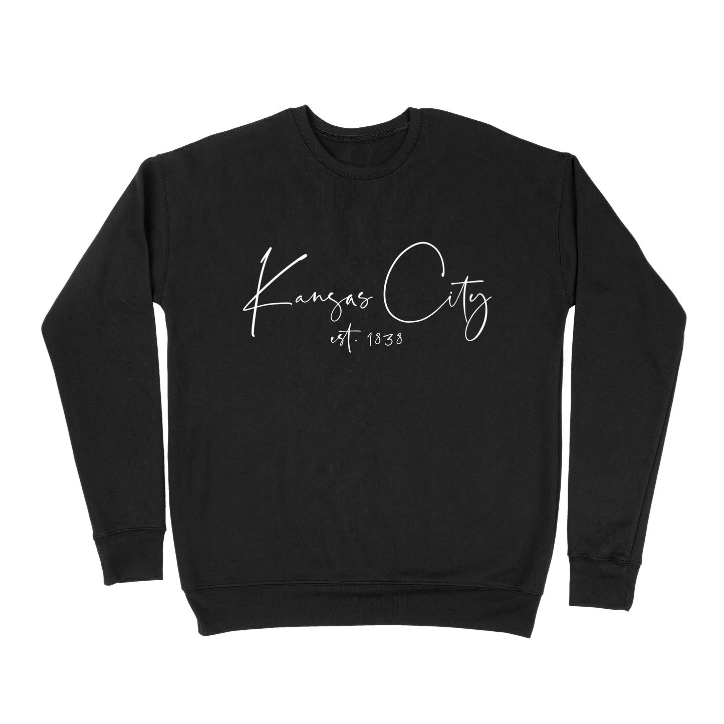 Kansas City EST 1838 Script Sweatshirt - Black