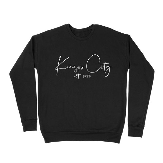 Kansas City EST 1838 Script Sweatshirt - Black