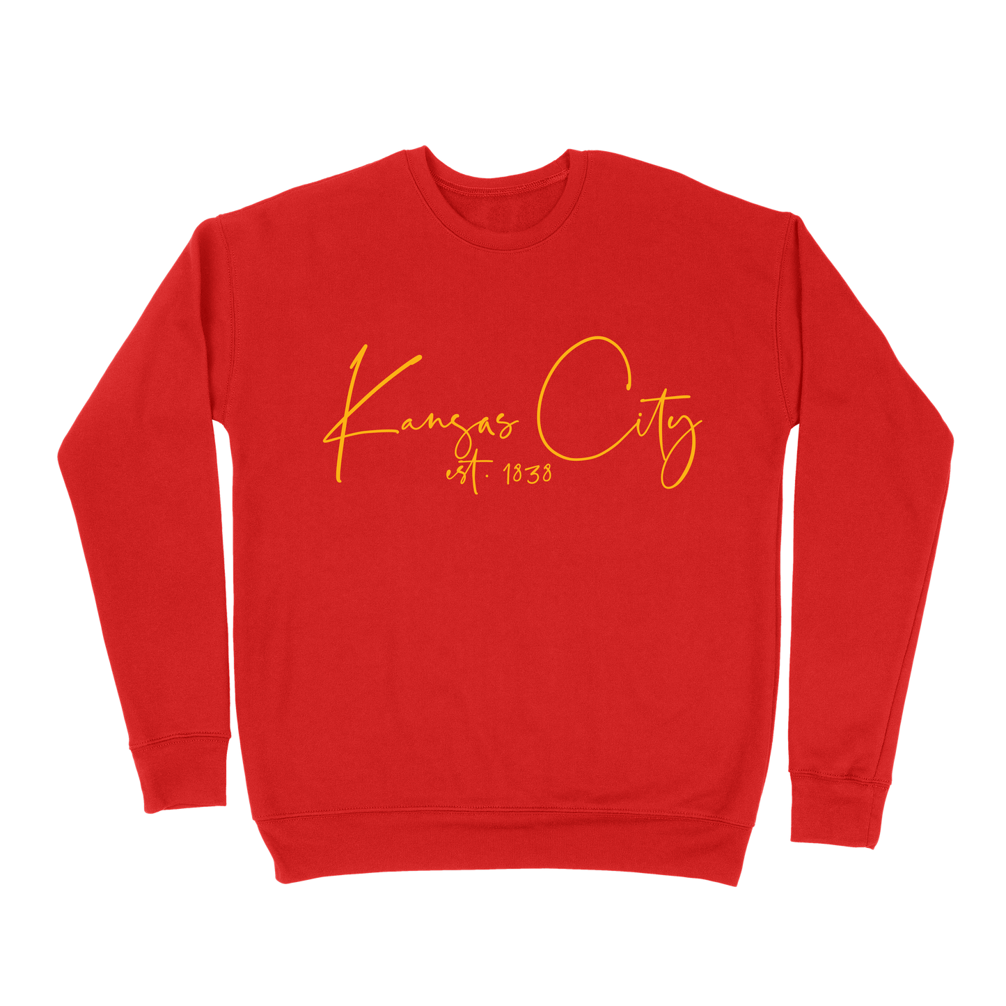 Kansas City EST 1838 Script Sweatshirt - Red