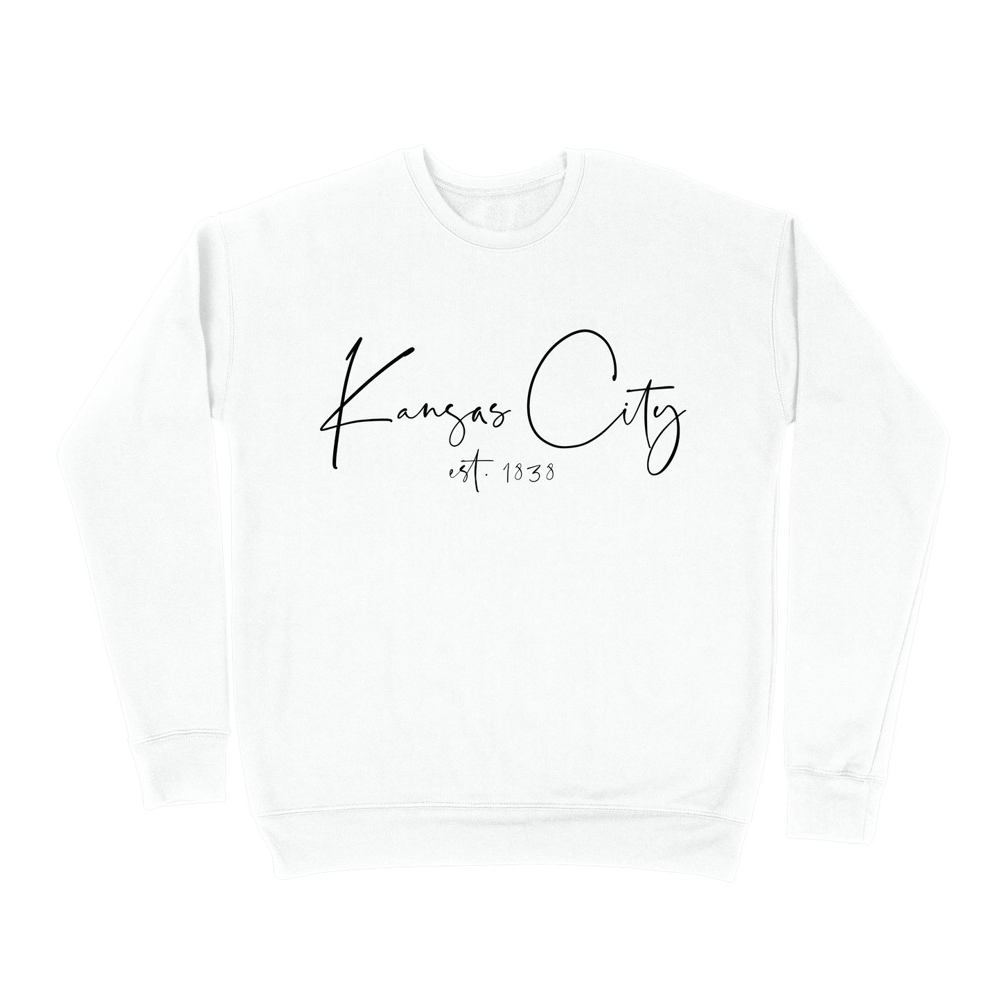 Kansas City EST 1838 Script Sweatshirt - White