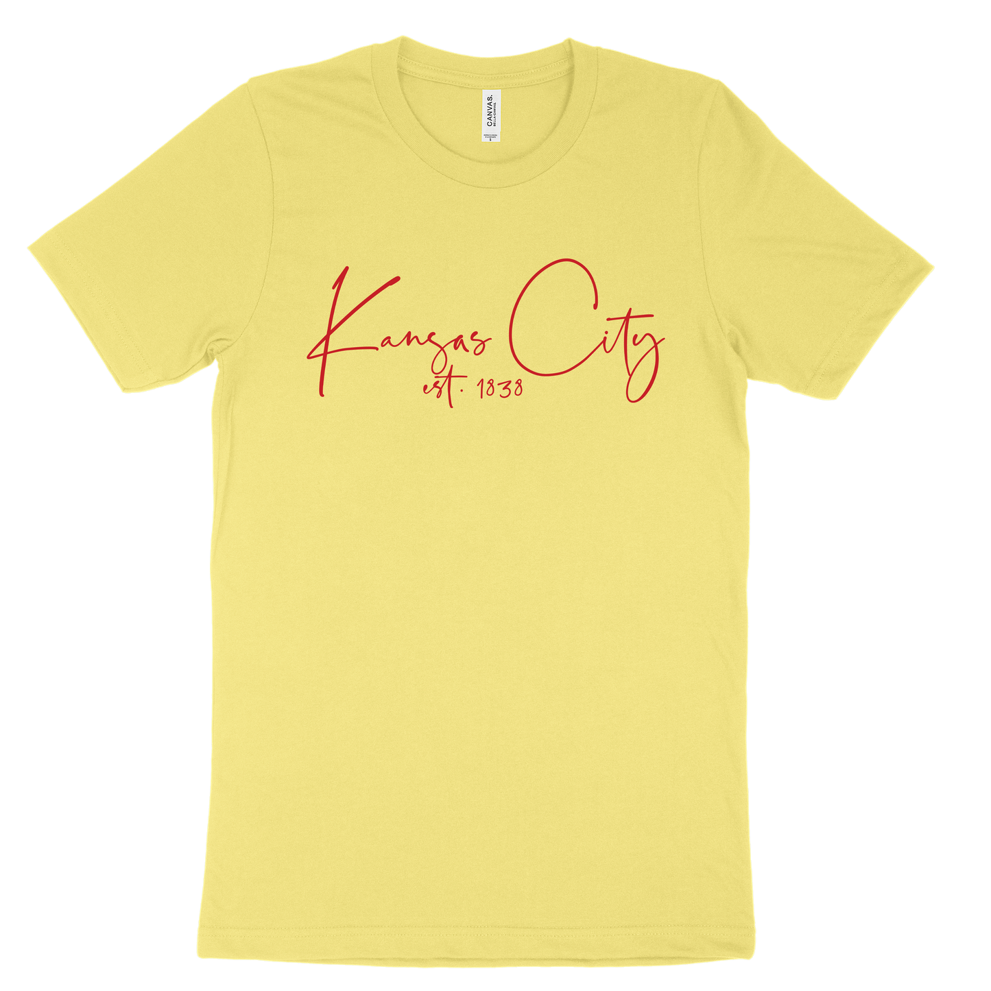 Kansas City EST 1838 Tee - Yellow