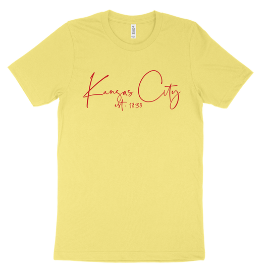 Kansas City EST 1838 Tee - Yellow