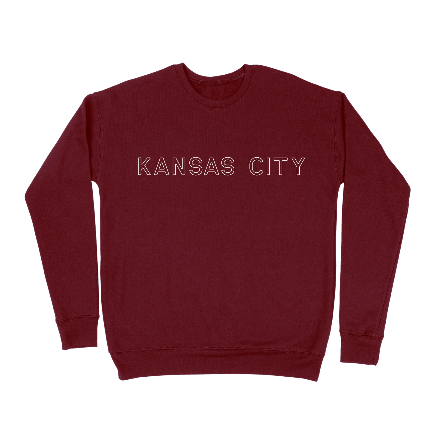 Kansas City Outline Sweatshirt - Maroon