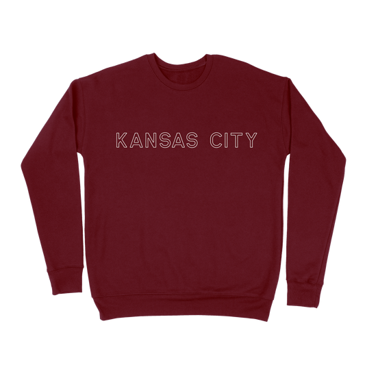 Kansas City Outline Sweatshirt - Maroon
