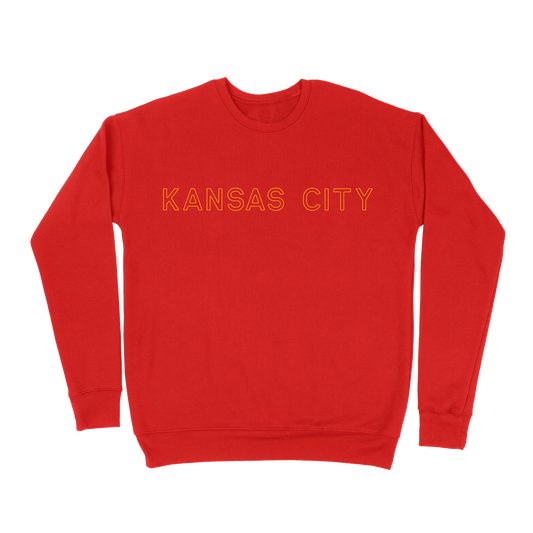 Kansas City Outline Sweatshirt - Red