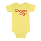 Kansas City Script Baby One Piece | Yellow