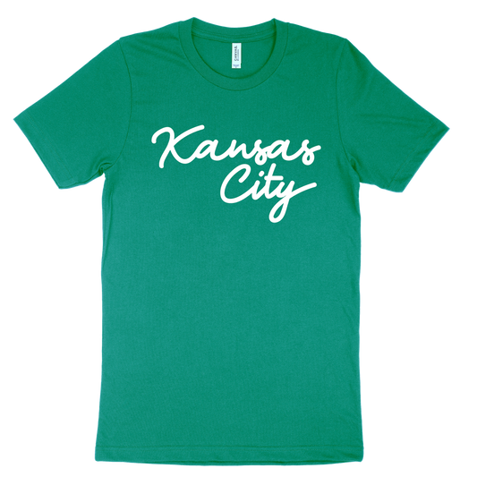 Kansas City Script Tee - Green