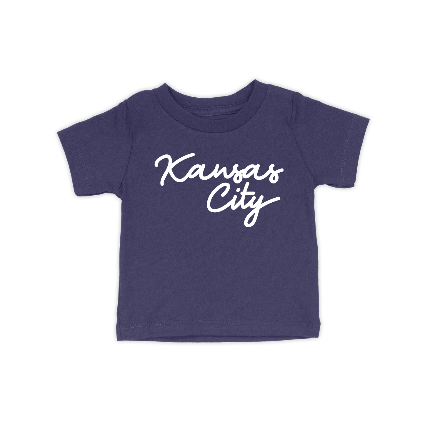 Kansas City Script Toddler Tee | Navy