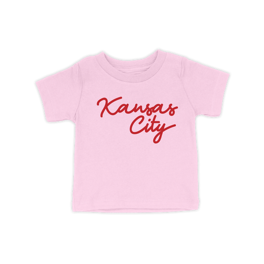 Kansas City Script Toddler Tee | Light Pink