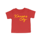 Kansas City Script Toddler Tee | Red