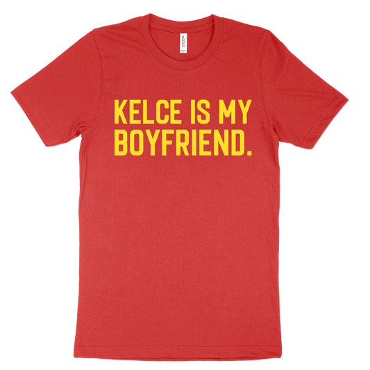 Kelce Is My Boyfriend Tee - Red