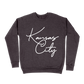 Kansas City Oversized Script Sweatshirt - Dark Grey