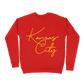 Kansas City Oversized Script Sweatshirt - Red