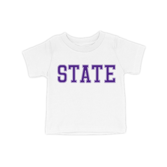 State Toddler Tee | White Purple