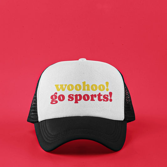 Woohoo! Go Sports! Trucker - Black