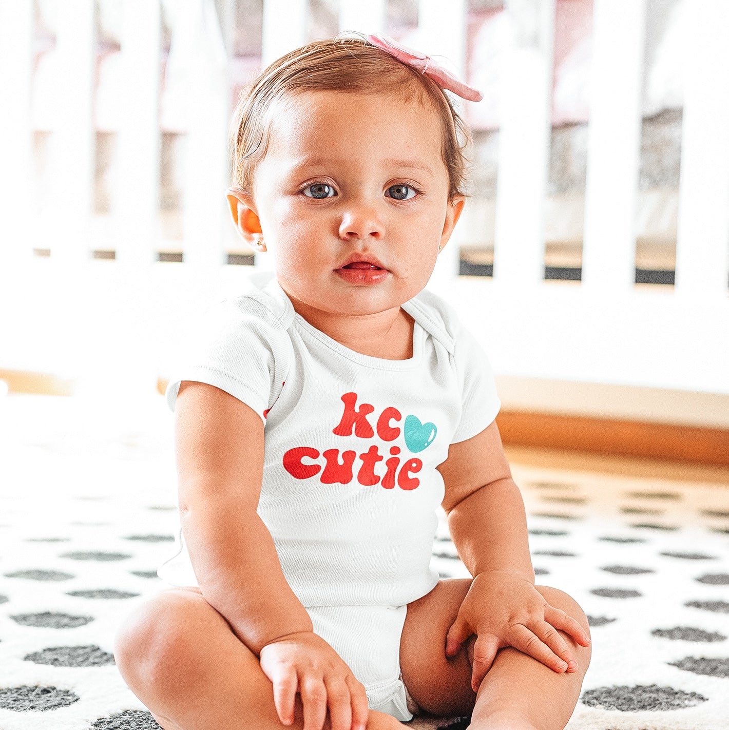 KC Cutie Baby One Piece | White Current