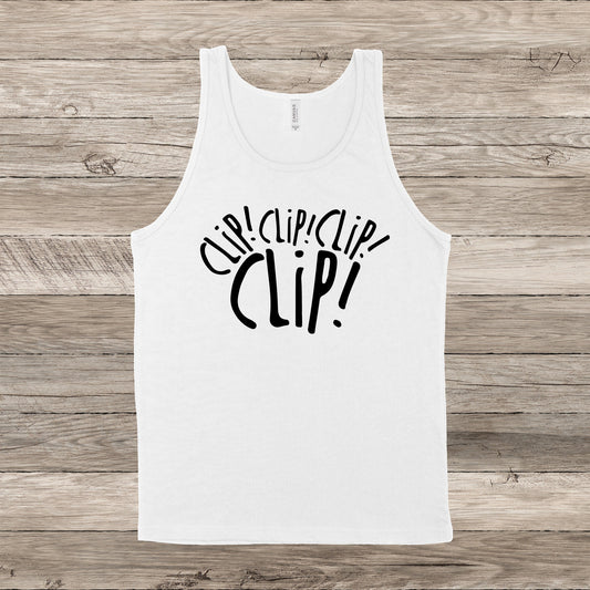 Clip Clip Clip Clip | RHONY Quote | Unisex Tank Top | Multiple Color Options | Made To Order